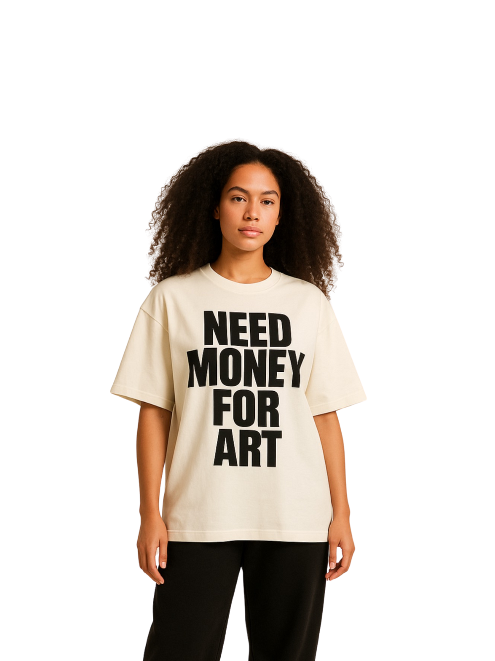 Mercha Need Money For Art White T-Shirt